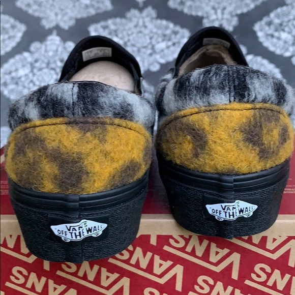 VANS CLASSIC SLIP ON PLATFORM MIX LEOPARD Multi/Bl - Picture 10 of 16